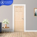 Pine Door ประตูไม้สนรัสเซีย 6 ลูกฟัก ช่องตรง 800มม. x 2000มม. x 40(30)มม.